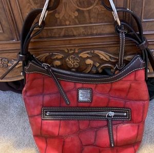 Dooney & Bourke croc purse with matching wallet